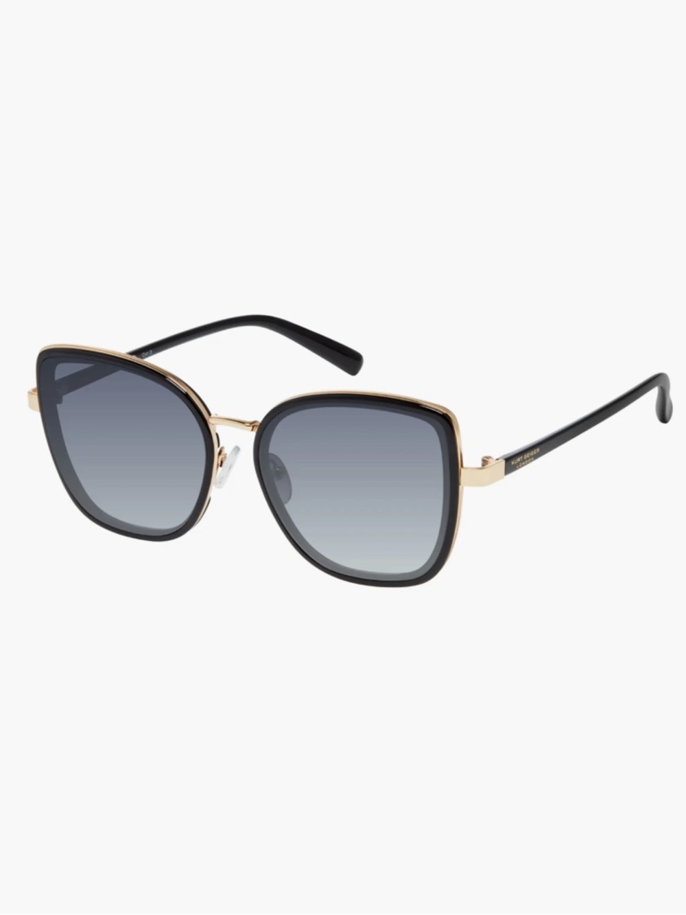 Kurt Geiger Black & Gold Cat-Eye Sunglasses with Gradient Lenses